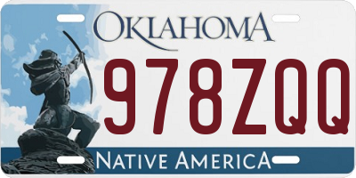 OK license plate 978ZQQ