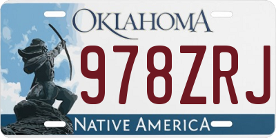 OK license plate 978ZRJ