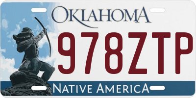 OK license plate 978ZTP