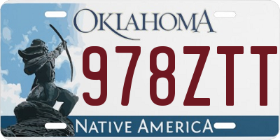 OK license plate 978ZTT