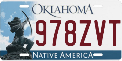 OK license plate 978ZVT