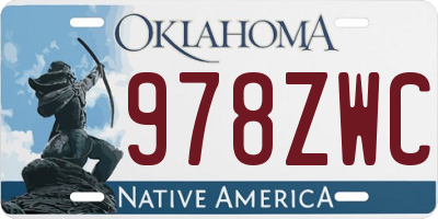 OK license plate 978ZWC