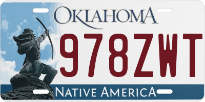 OK license plate 978ZWT