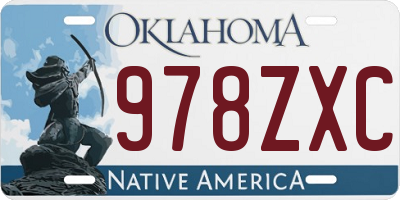 OK license plate 978ZXC