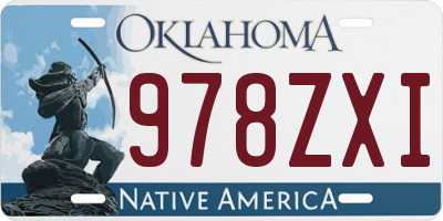 OK license plate 978ZXI