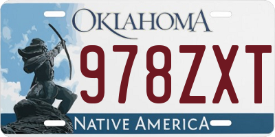 OK license plate 978ZXT