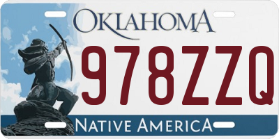 OK license plate 978ZZQ