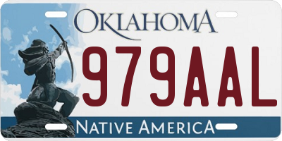 OK license plate 979AAL