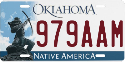 OK license plate 979AAM