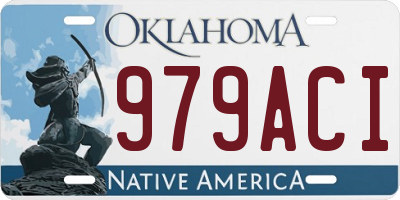 OK license plate 979ACI