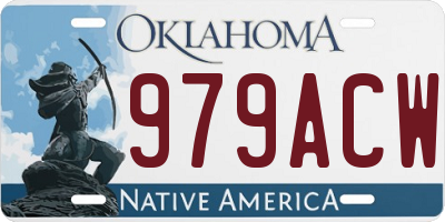 OK license plate 979ACW
