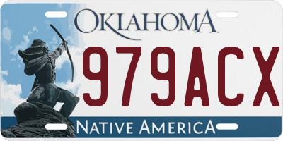 OK license plate 979ACX
