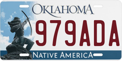 OK license plate 979ADA