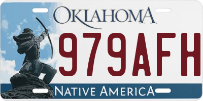 OK license plate 979AFH