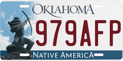 OK license plate 979AFP