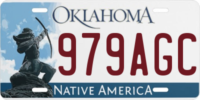 OK license plate 979AGC