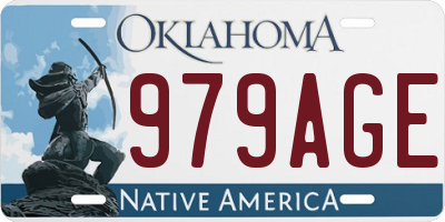 OK license plate 979AGE