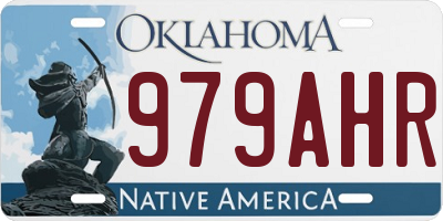 OK license plate 979AHR