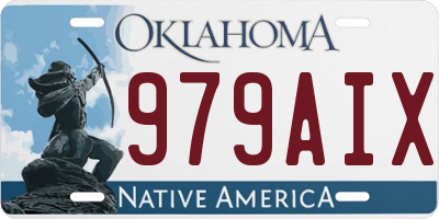 OK license plate 979AIX