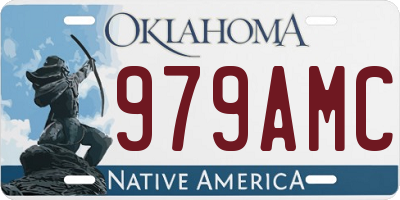 OK license plate 979AMC