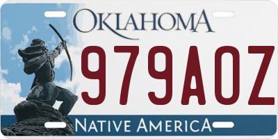 OK license plate 979AOZ