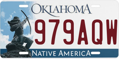 OK license plate 979AQW