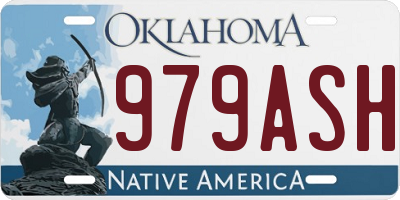 OK license plate 979ASH