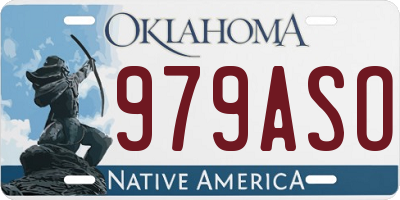 OK license plate 979ASO