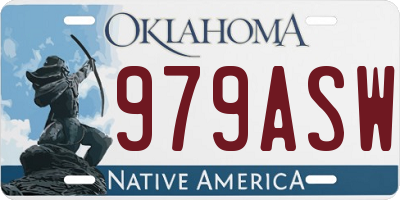 OK license plate 979ASW