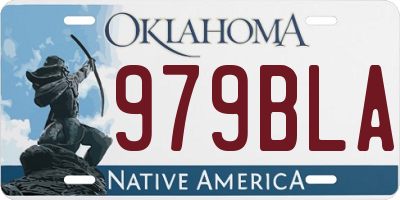 OK license plate 979BLA