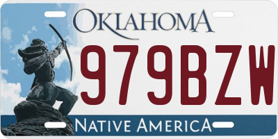 OK license plate 979BZW