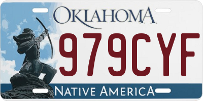 OK license plate 979CYF