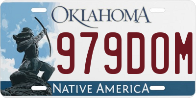 OK license plate 979DOM