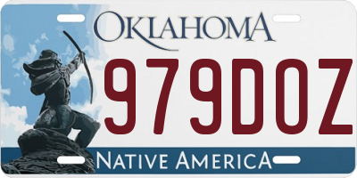 OK license plate 979DOZ