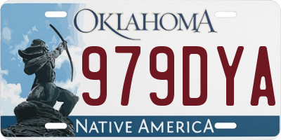 OK license plate 979DYA