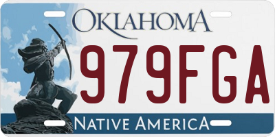 OK license plate 979FGA