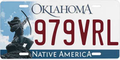 OK license plate 979VRL