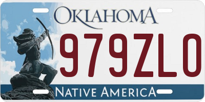 OK license plate 979ZLO