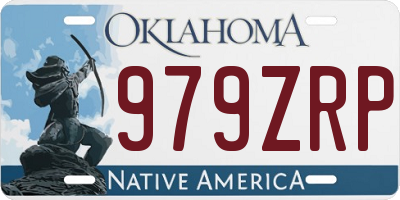 OK license plate 979ZRP