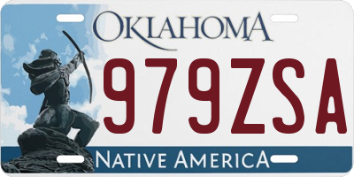 OK license plate 979ZSA