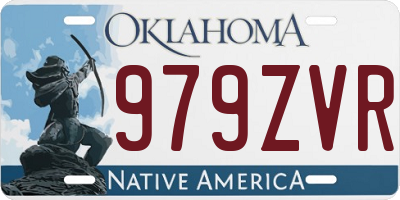 OK license plate 979ZVR