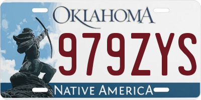 OK license plate 979ZYS