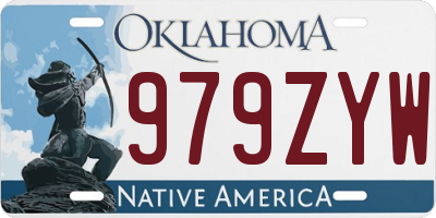 OK license plate 979ZYW