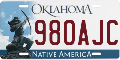 OK license plate 980AJC