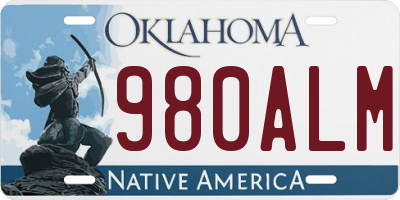 OK license plate 980ALM
