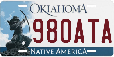 OK license plate 980ATA