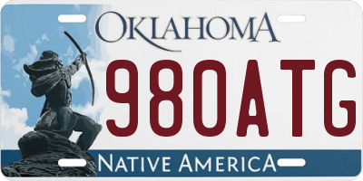 OK license plate 980ATG