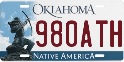 OK license plate 980ATH