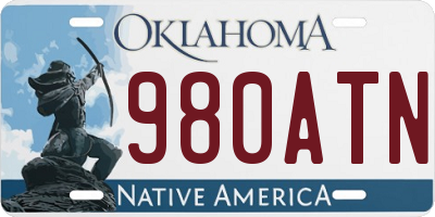 OK license plate 980ATN