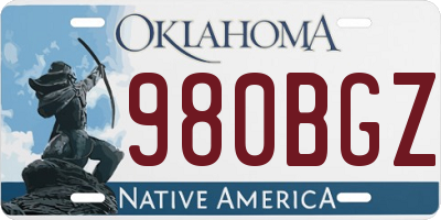 OK license plate 980BGZ